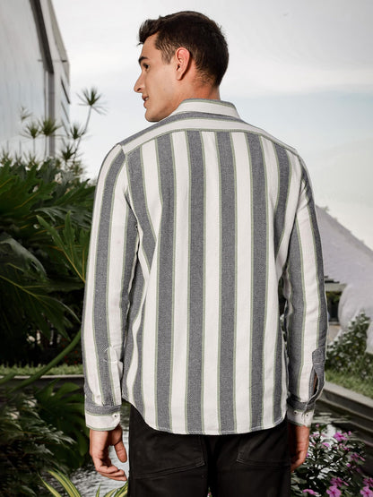 Thomas Scott White Long Sleeve 100% Cotton Casual Shirt for Mens(TS1484_White)