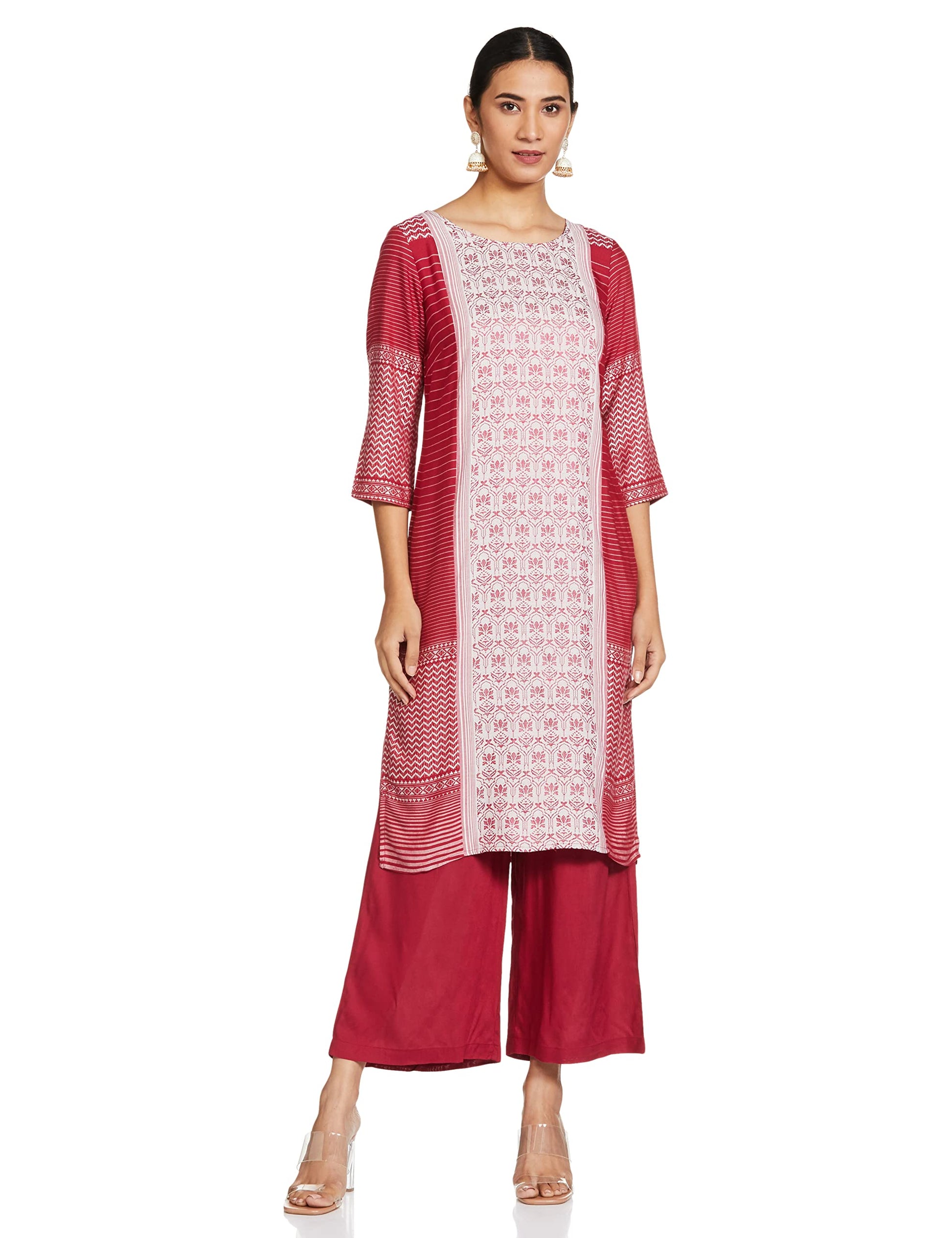 Pink Printed Kurta-Palazzo Set