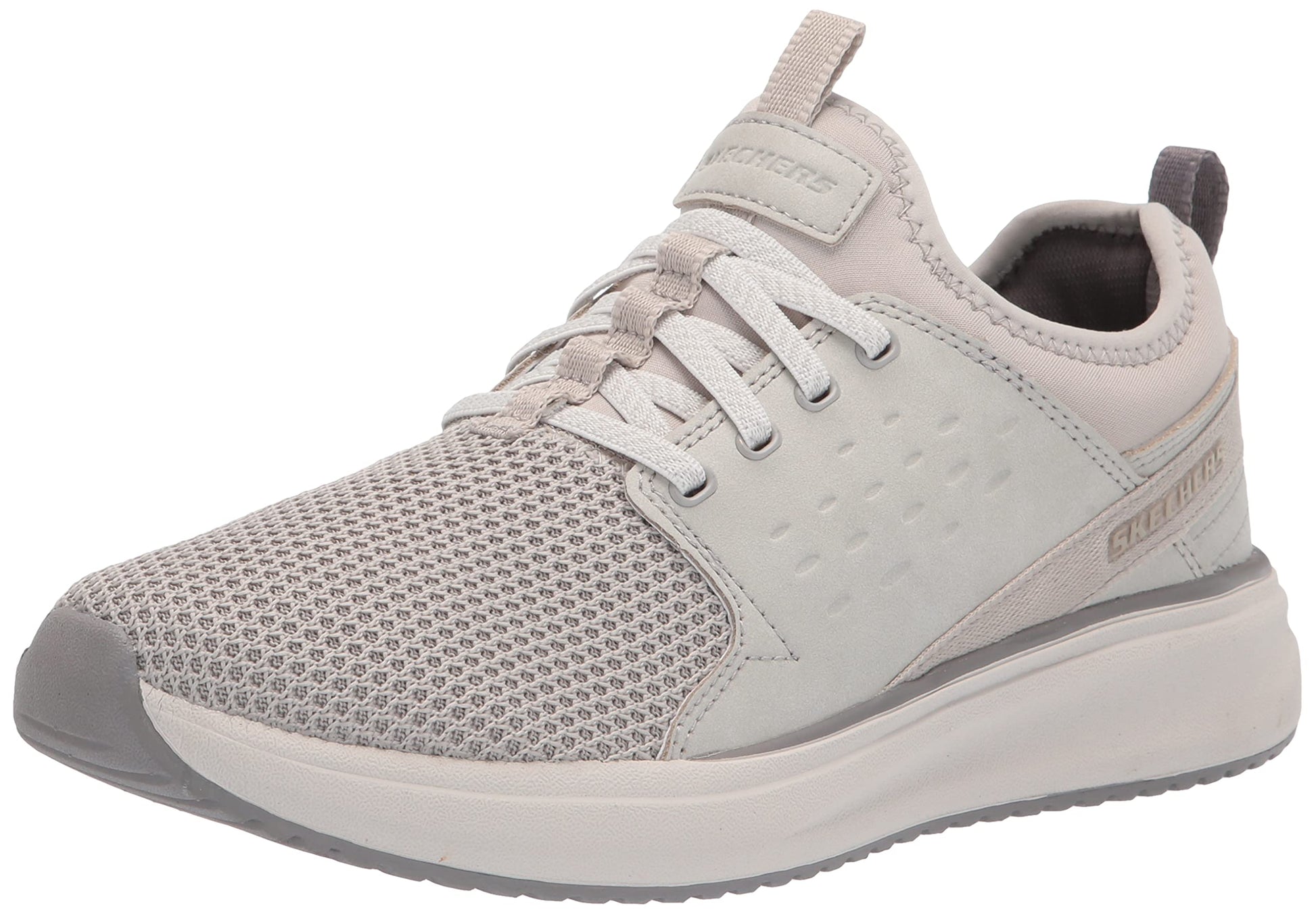 Skechers Men Usa Crowder Colton Knitted Bungee Lace Slip-On 12 Cream Casual Shoes