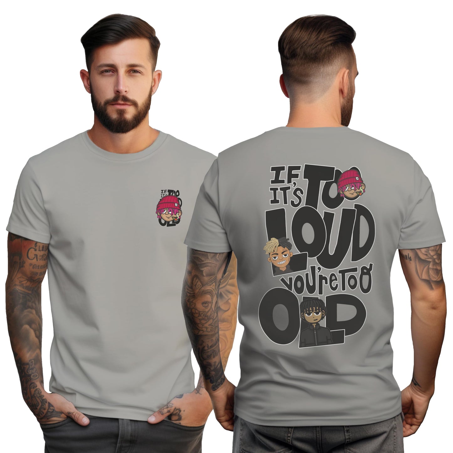 Peppyzone Mens Regular Fit T-Shirt (PZ-Trendy-46_Grey