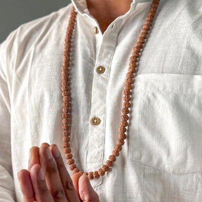 Astrotalk 7 Mukhi Rudraksha Mala 108+1 Beads | Certified 7mm Rudraksha | Attract Wealth, Prosperity & Positivity | Divine Venus Blessings | Rudraksha Mala Original for Men & Women
