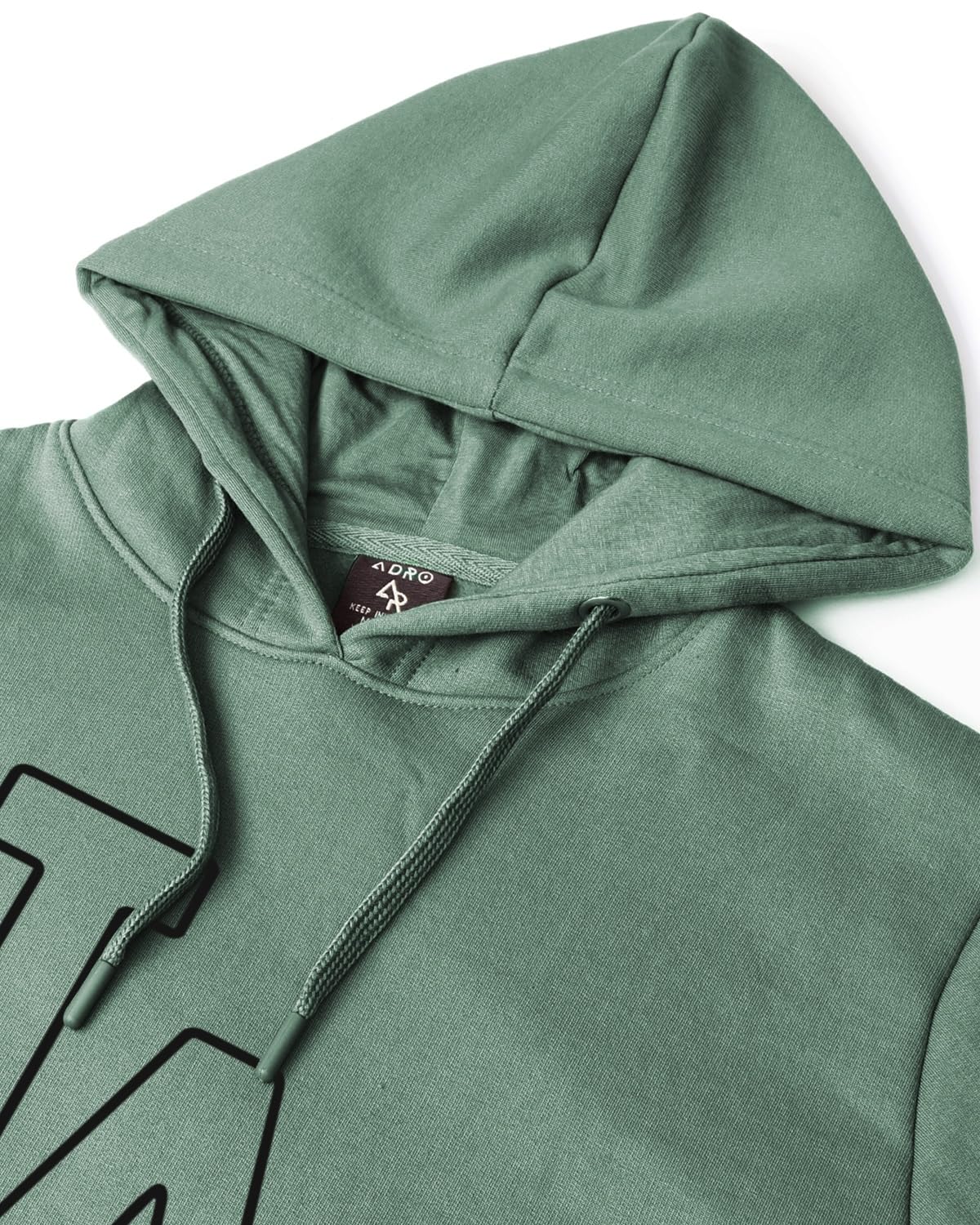 ADRO Men's Cotton Neck Hooded Sweatshirt (H24-LA-PT_Pista