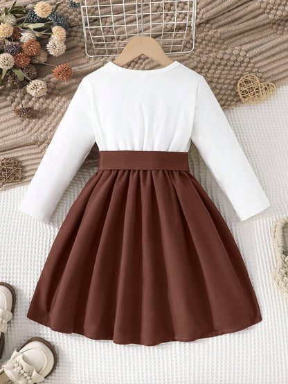 TAGAS Girls Dress || Girls Dress || Party Dress for Girls ||Fency Dress|| Frock || Girls Dress ||(KD) Brown