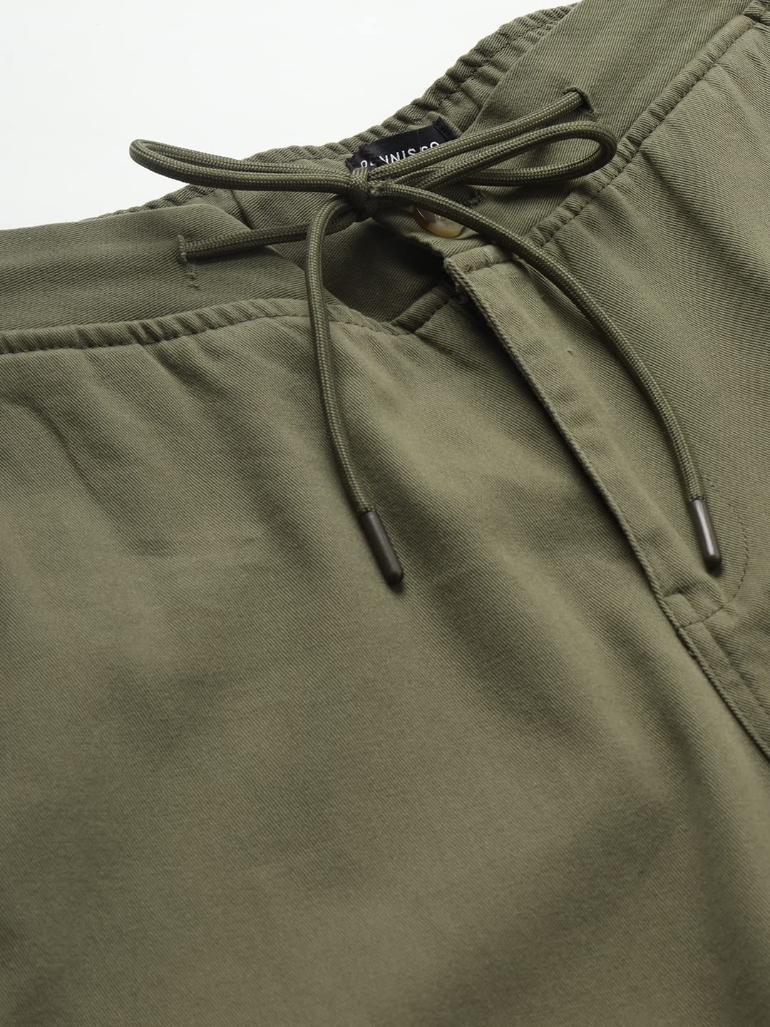 Dennis Lingo Slim Fit Solid Light Olive Chino for Men