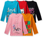 T2F Girls Cotton Printed Regular Fit Full Sleeve T-Shirt(Pack of 5)