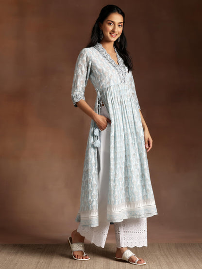 Libas WomenS Pure Cotton Kurta Set (35831_Grey
