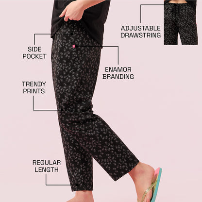 Enamor E7A1 Combed Cotton Printed Mid-Rise Relaxed Fit Hangout Shorts