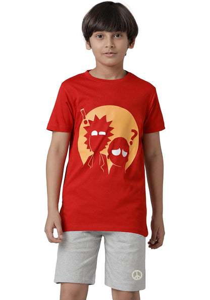 Kyda Kids Boys Cotton Printed Round Neck T-Shirts - Multicolor (Pack Of 5)