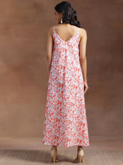 Libas WomenS Cotton A-Line Maxi Dress (26911_White