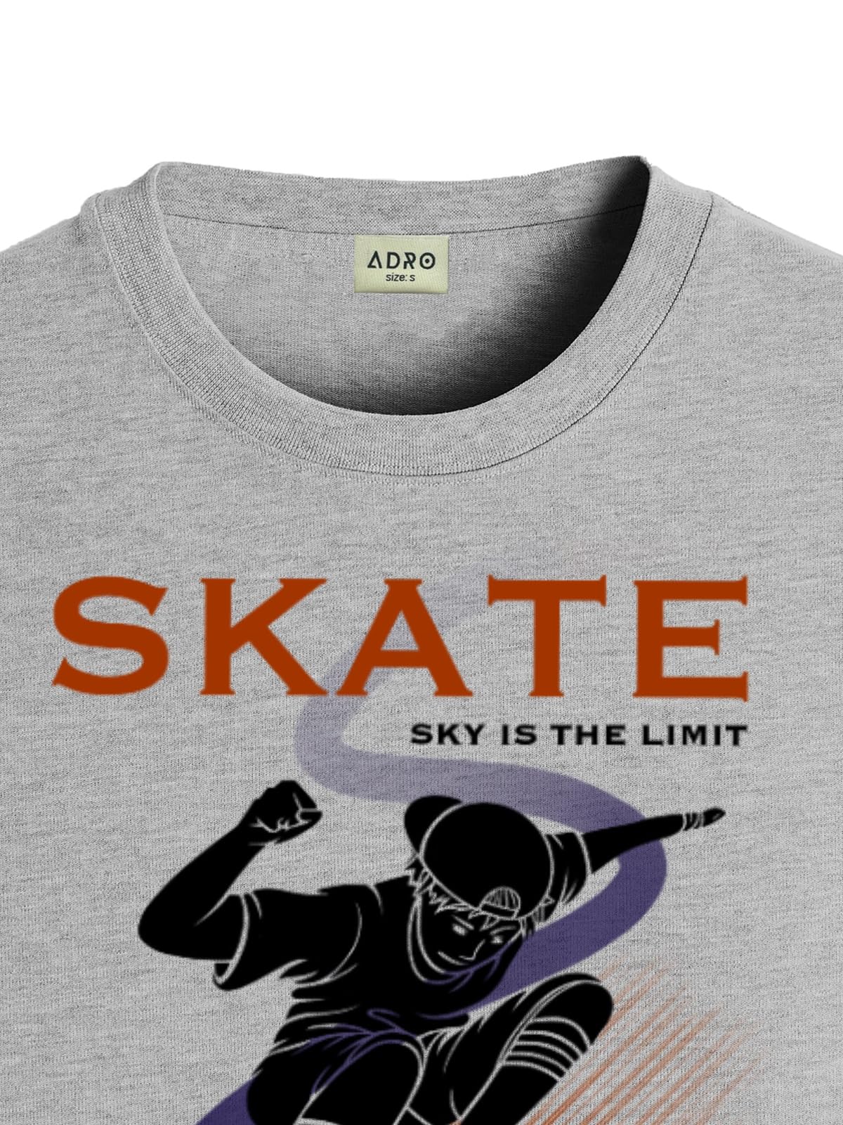 ADRO T Shirts for Boys & Girls | Skate Street Style Printed T-Shirt | Ages 3-14 | 100% Cotton Round Neck Tshirt for Boys |KRN-L2
