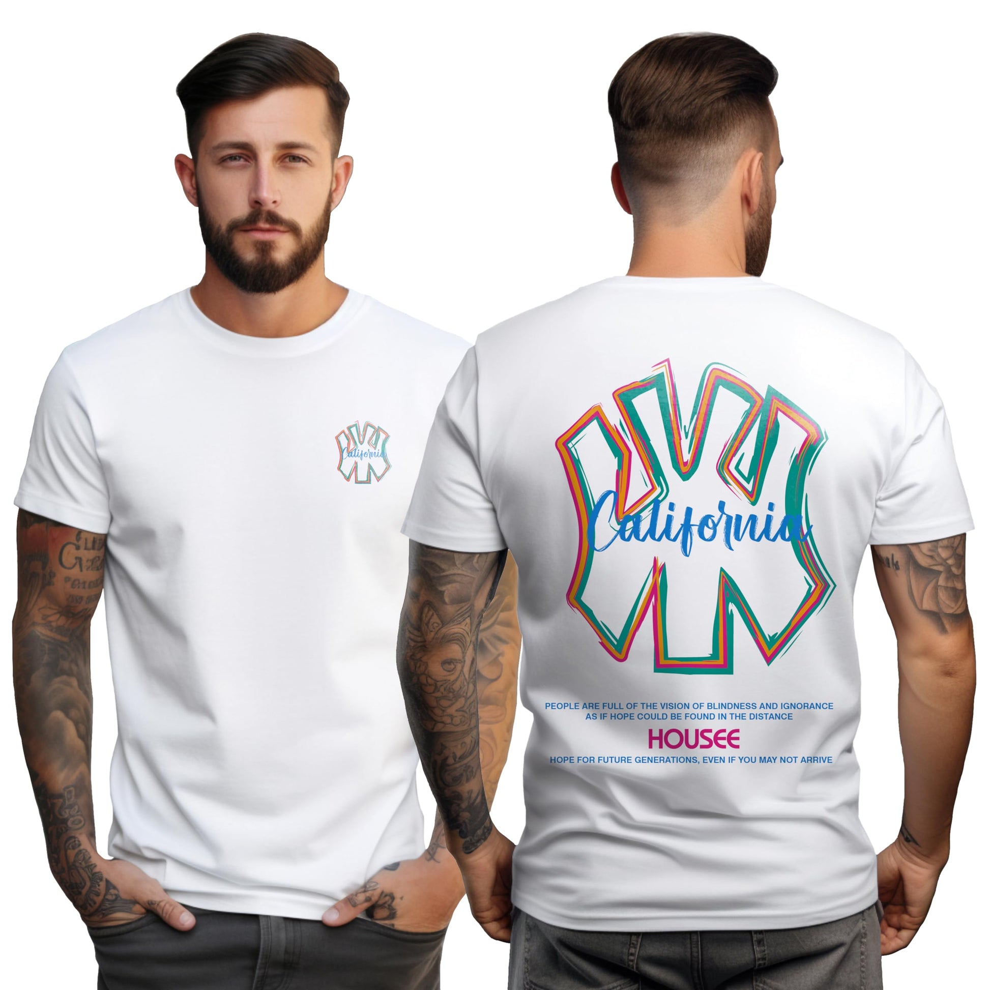 Peppyzone Mens Regular Fit T-Shirt (RT-Trendy-42_White