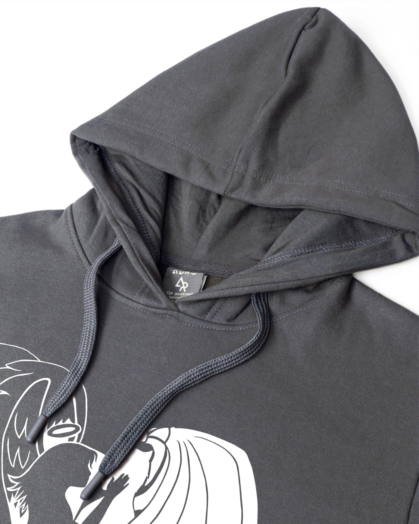 ADRO Mens Cotton Neck Hooded Sweatshirt (H24-DEVI-SG_Steel Grey