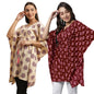 Tee Projekt Casual Crepe Kimino Sleeves Womens Kaftan Dress ll Kaftan Casual & Everyday Kurta (Pack of 2) Green-Maroon