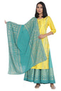 Aurelia WomenS Polyester Green Foil Print Dupatta, Free Size