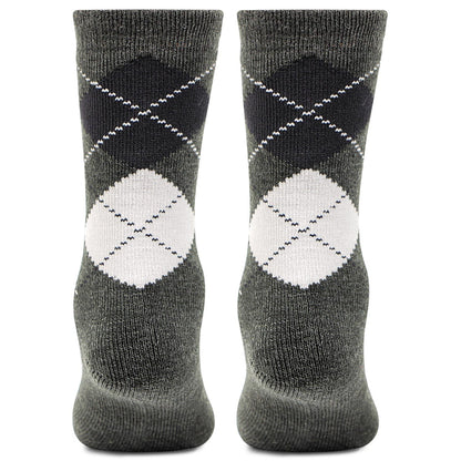 Bonjour Argyle Pattern Full Length Woolen Socks for Kids- Pack Of 2