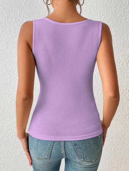 Sugathari Womens Purple Cut Out Asymmetrical Neck Rib Knit Jeans Korean Trendy Tank Western Tops for Women Stylish (T-Shirt 182