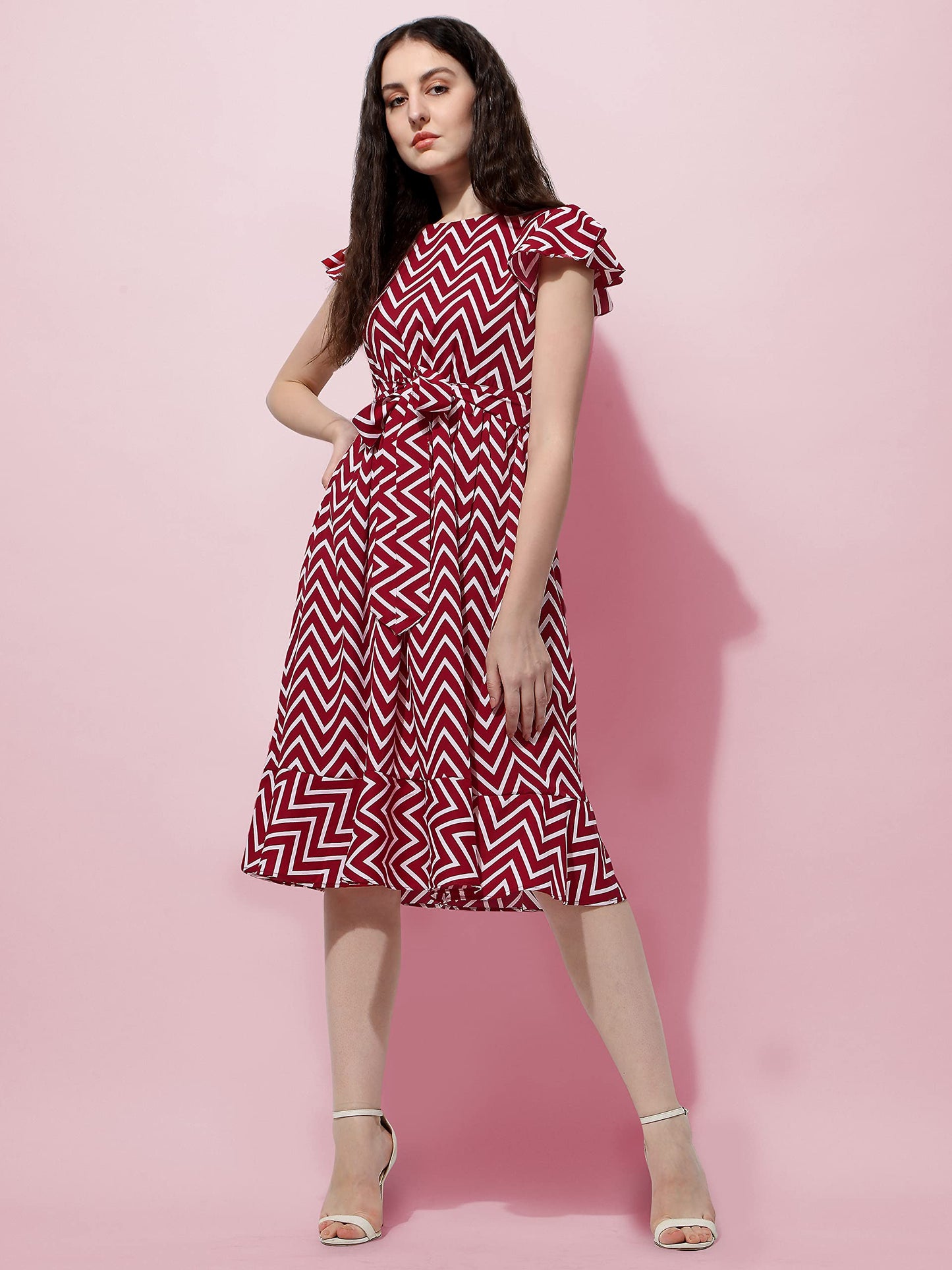 Oomph! WomenS Western & Fusion Wear Western Dresses For Women Red - Md507