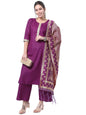 Ketch Women'S Polyester Kurta Set (Khk3000057_Purple
