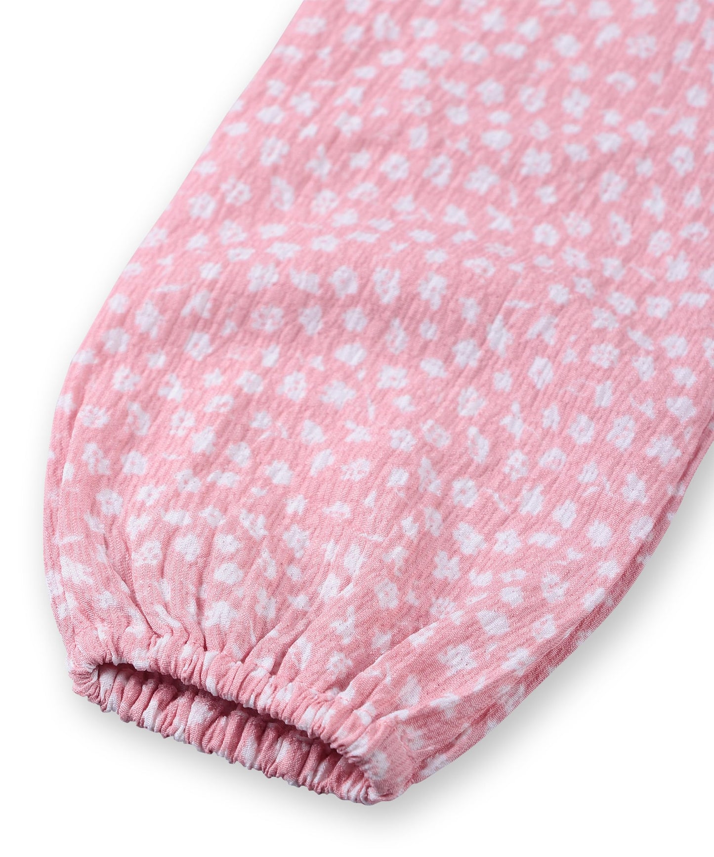 Beebay Kids Girls Abstract Print Ruffle Dress Light Pink
