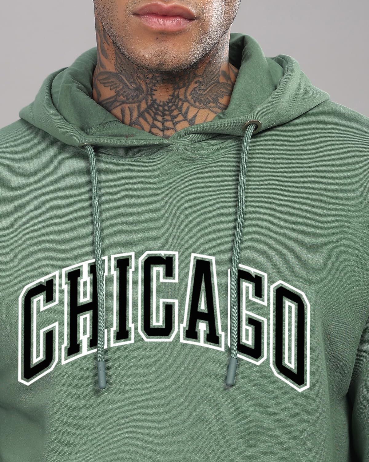 ADRO Men's Cotton Neck Hooded Sweatshirt (H24-CAGO)