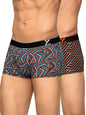 XYXX Mens Cotton Striped (Pack of 2) CR16_Trunk_01_2_3_Red Black Stripes