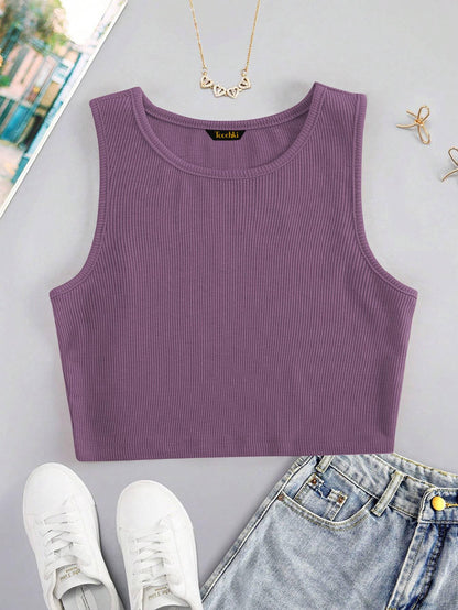 Toochki Tops for Woman | Spandex Top | Crop | Short | Western | for Jeans | Sleeveless | Stretchable | Dark Purple