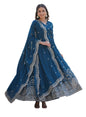 Fashion Basket Turquoise Georgette With Sequins Embroidery Anarkali Kurta Set For Women