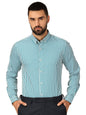 Thomas Scott 100% Cotton Full Sleeves Button-Down Collar Slim Fit Formal Shirt for Mens Turquoise