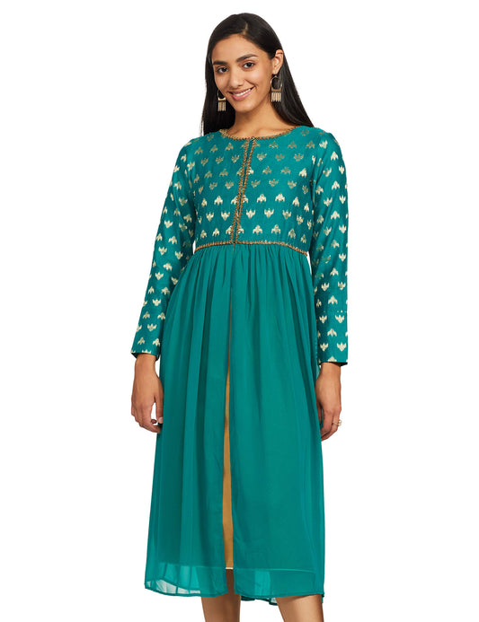 W for Woman Women's Georgette Anarkali Kurta