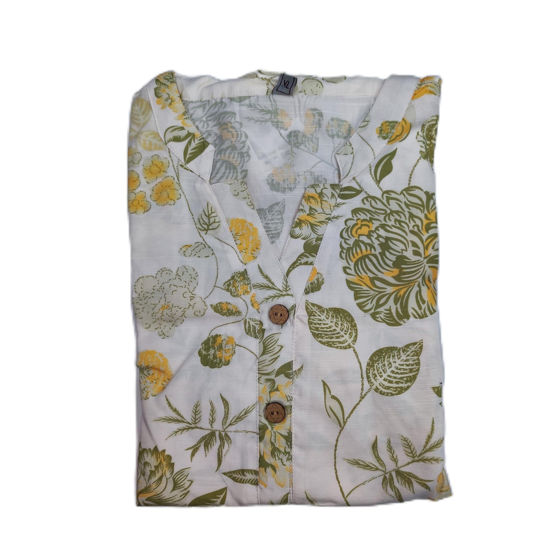 Yashika Womens Latest Printed Cotton Blend Straight Kurta and Palazzo Pant Set (0M) (AZ-YS-OG1-KS2160-M_Green