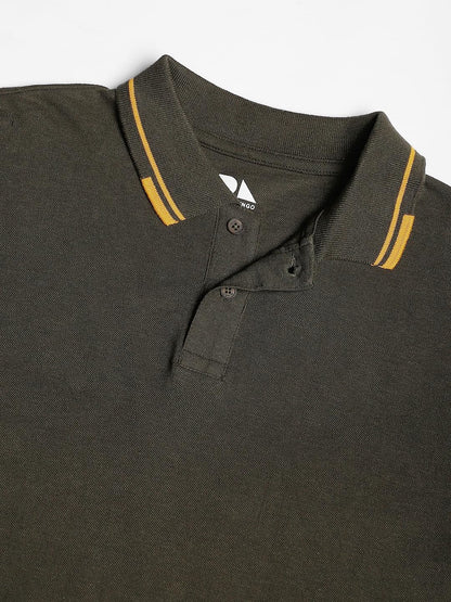Dennis Lingo MenS Cotton Olive Polo T-Shirt (Solid)