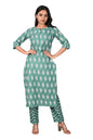 GoSriKi Women's Cotton Blend Straight Printed Kurta with Pant (Jugni-GO)