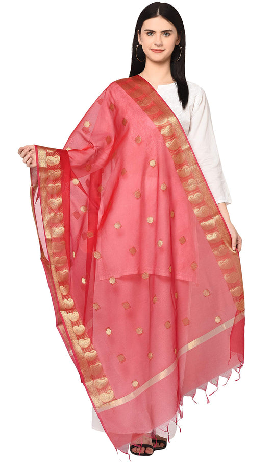 Weavers Villa Womens Banarasi Poly Silk Woven Dupatta, 2.25 Mtrs
