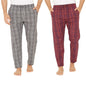 XYXX Mens Super Combed Cotton Checkered Checkmate Pyjamas [Pack of 2] Elasticated Waist, Drawstring | Loungewear for Men in Bla