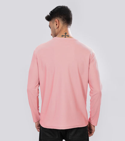 SHODOX Mens Polyblend Regular Fit Long Sleeve Solid Round Neck T-Shirts for Men (Pack of 1)