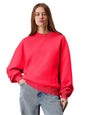 Kotty WomenS Fleece Sweatshirt Solid Pattern With Classic Round Neck(Pink,M)