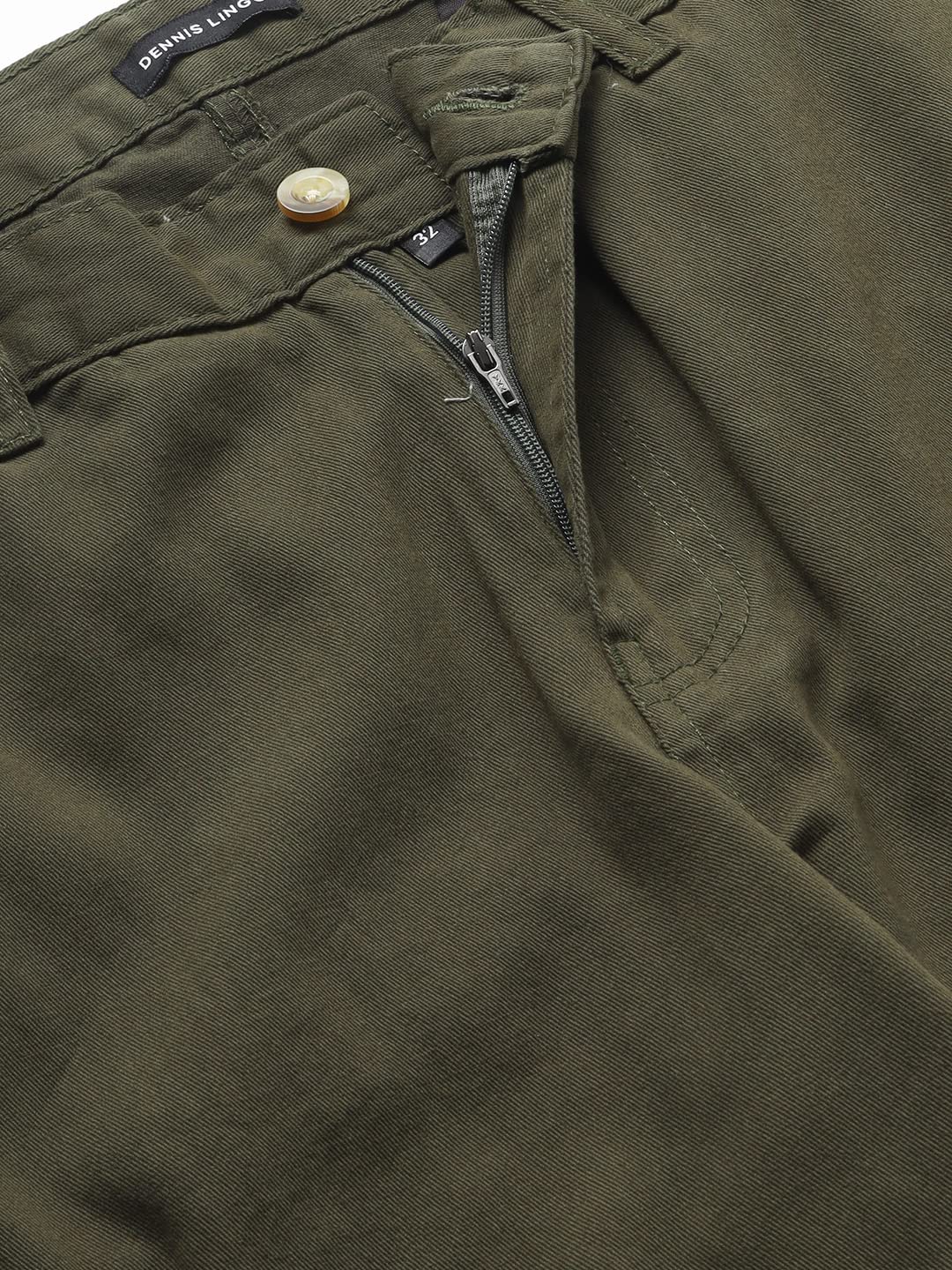 Dennis Lingo Slim Fit Casual Trousers for Men Light Olive