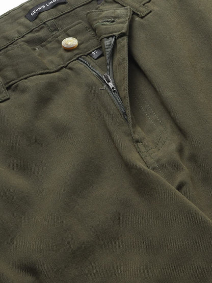 Dennis Lingo Slim Fit Casual Trousers for Men Light Olive