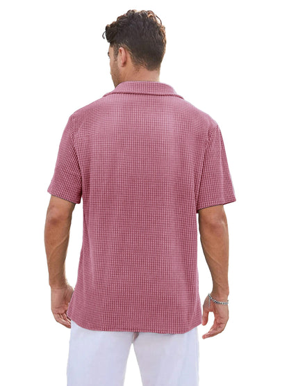 Noble Monk MenS Regular Fit Polo T Shirt |Half Sleeves |Popcorn Textured | Casual T-Shirt For Men