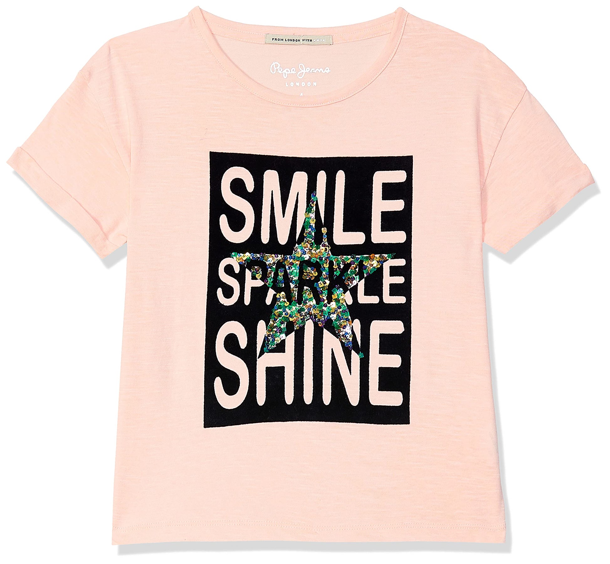 Pepe Jeans GirlS Plain Regular Fit T-Shirt (Pg502558_Pink 4)