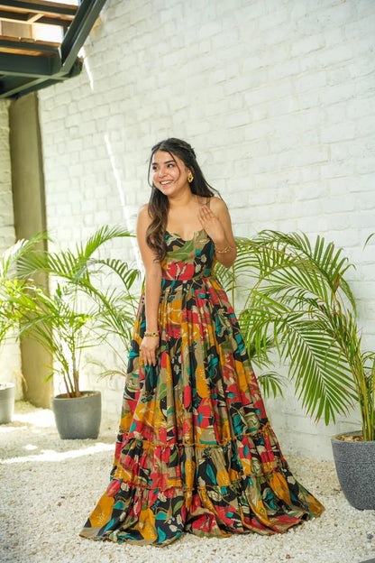 Wedani Rayon Dress for Women Multicolour