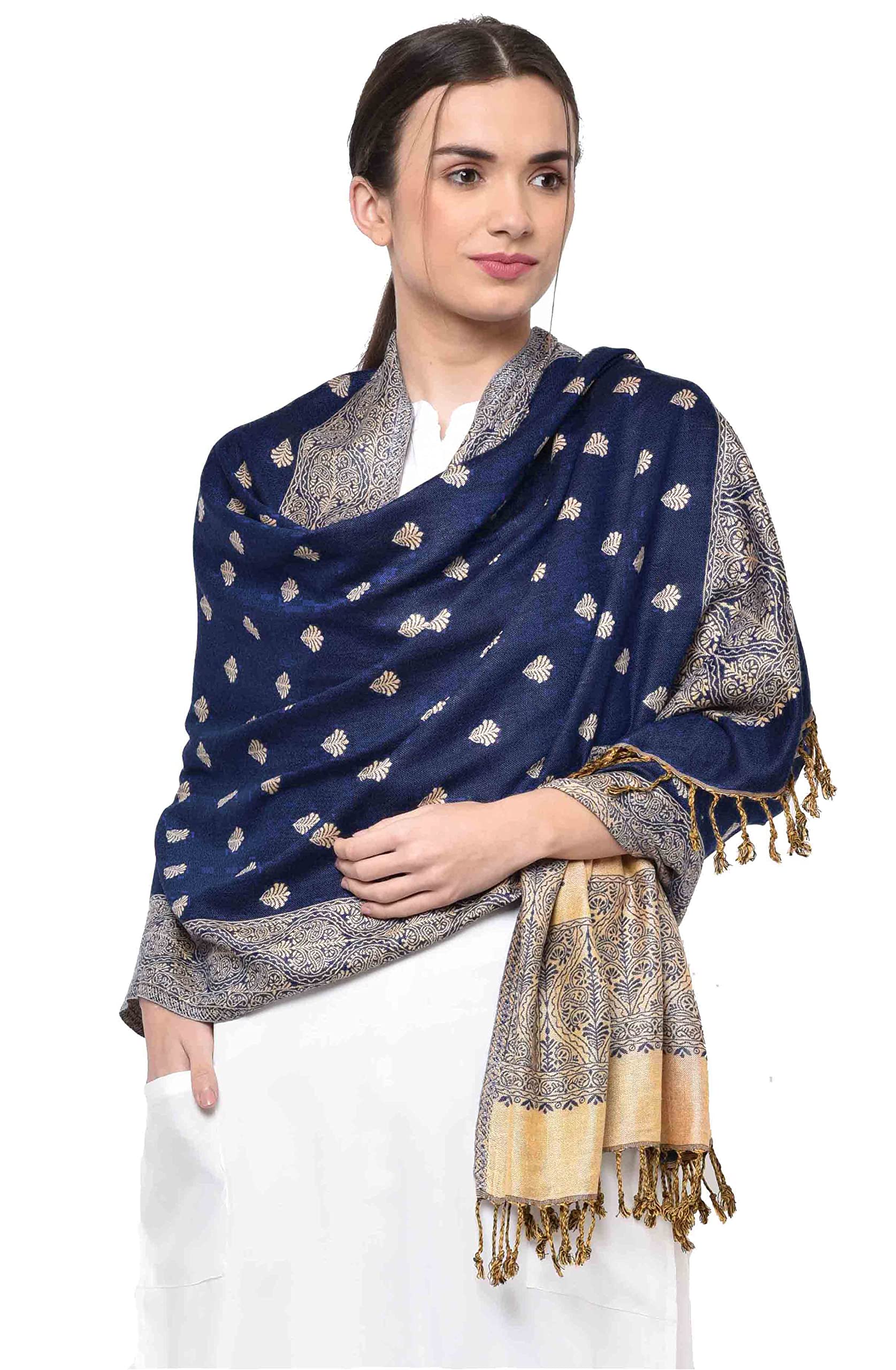 Weavers Villa 100% Soft Viscose Womens Multicolored Summer/Autumn Scarf, Stoles, Scarves, 70cm X 200cm