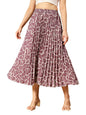 Kzully Crepe Western Skirt Purple
