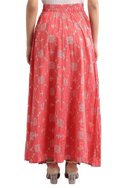 Aurelia Printed Pure Cotton Strechable Skirt For Women | Ankle Length Skirt For Women | Pure Cotton Skirt For Women