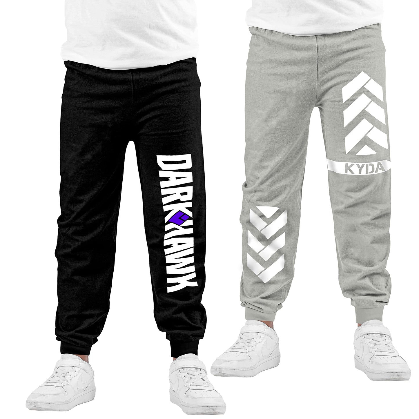 Kyda Kids Boys Cotton Printed Track Pants (Pack Of 2)