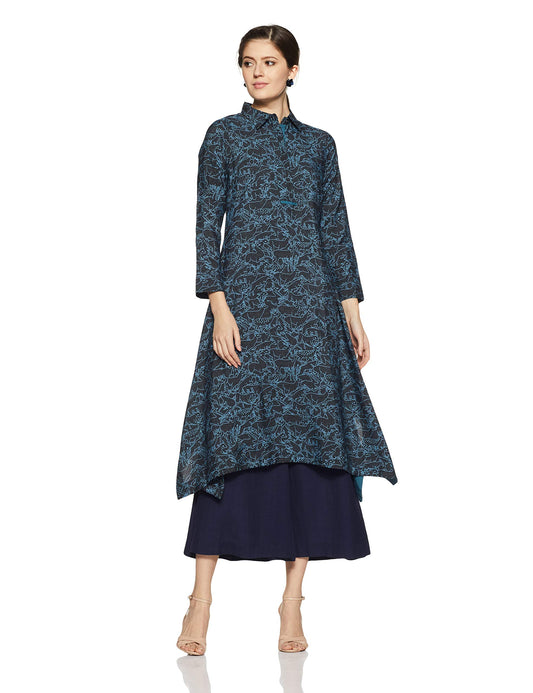 W for Woman Women's Asymmetrical Hemline Kurta
