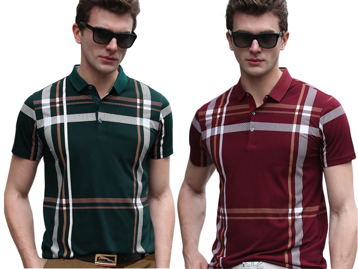 Noble Monk MenS (Combo Pack Of 2) -Regular Fit Polo T Shirt |Half Sleeves |Collar Tshirts | Casual T-Shirt For Men