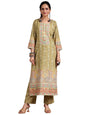 Libas WomenS Crepe Printed Straight Kurtas (29242O_Mustard