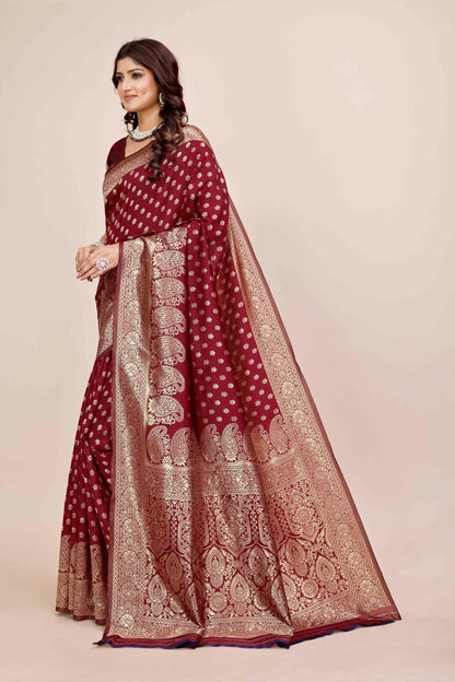 Shasmi Womens Banarasi Saree Pure Kanjivaram Silk Saree Soft new ladies 2025 Design Wear Pattu Sarees Latest Party Sari collect