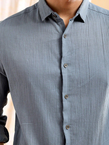 The Indian Garage Co Mens Slim Fit Shirt (0923-SHHTRS-01_Black